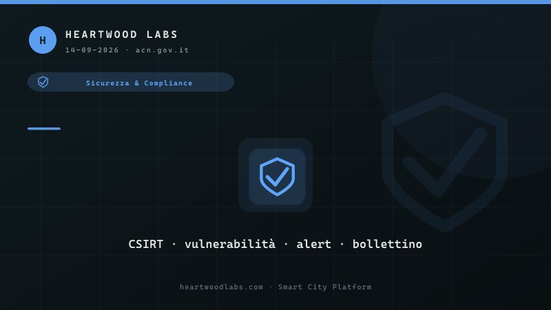 Bollettini ACN di settembre: MongoDB, MISP, Parallels, Cisco